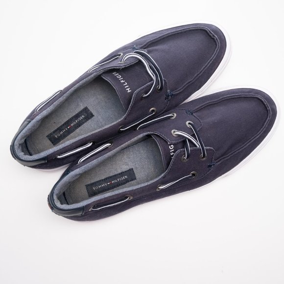 TOMMY HILFIGER navy blue boat shoe Sneaker size 11 - Picture 4 of 11